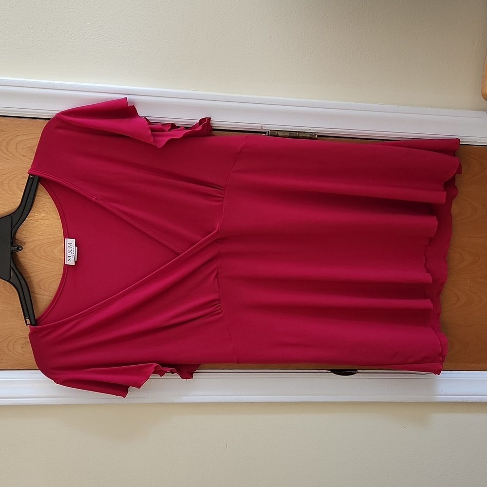 MKM Designs 2X Pink Blouse